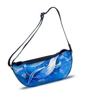 2223 Leather Crossbody Bag Hand Painted Sling Backpack Retro Handmade